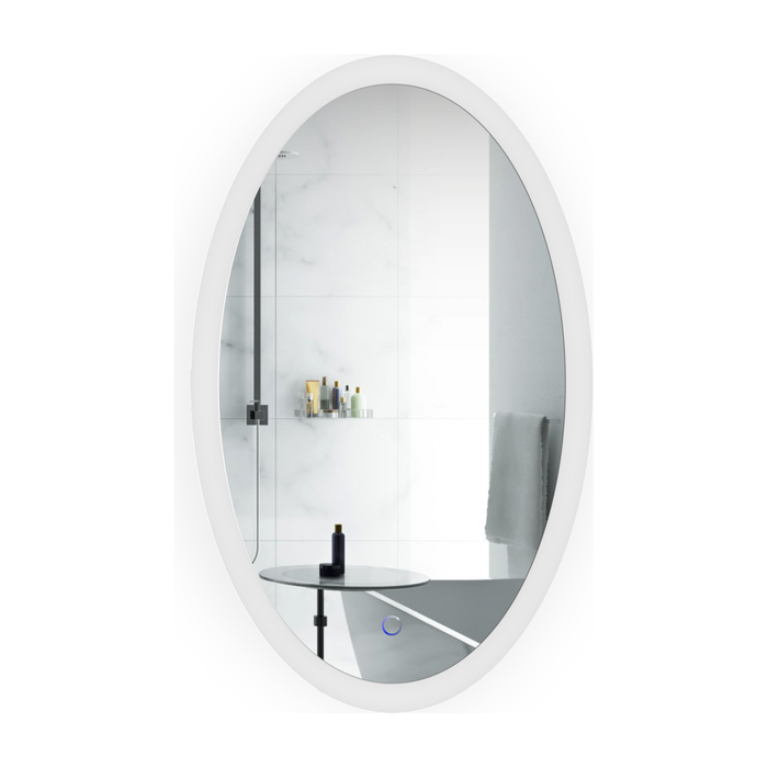 Krugg Sol Oval 20'' x 40'' LED Bathroom Mirror with Dimmer & Defogger Sol2240