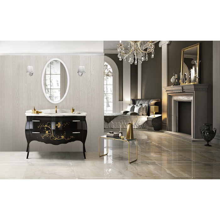 Krugg Sol Oval 20'' x 40'' LED Bathroom Mirror with Dimmer & Defogger Sol2240