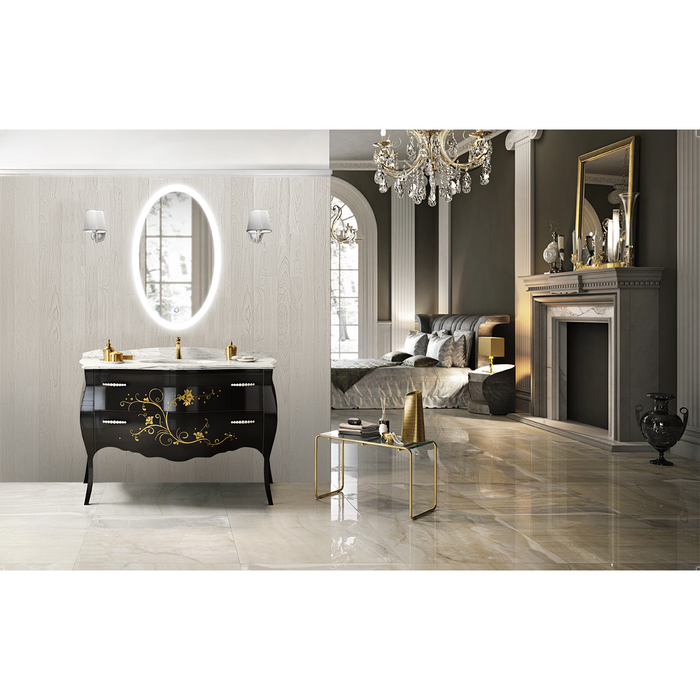 Krugg Sol Oval 20'' x 40'' LED Bathroom Mirror with Dimmer & Defogger Sol2240