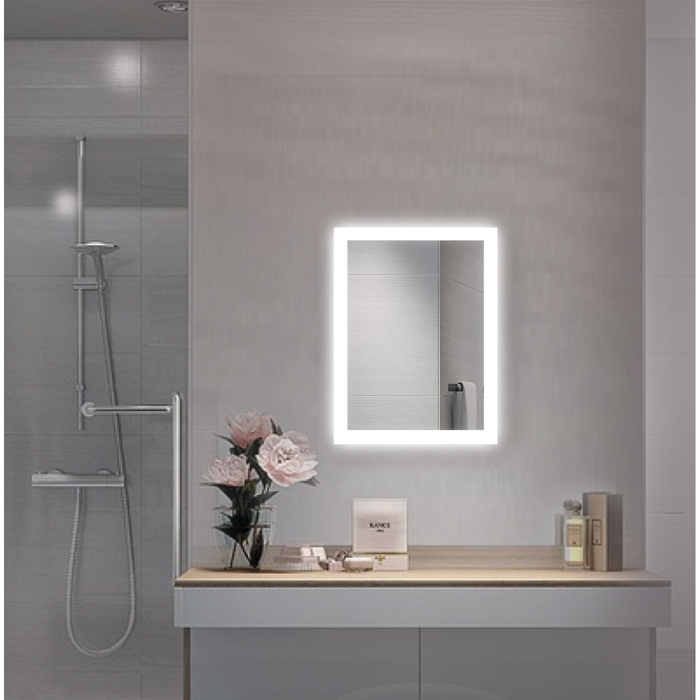 Krugg Bijou 15'' x 20'' LED Bathroom Mirror with Dimmer & Defogger Bijou1520
