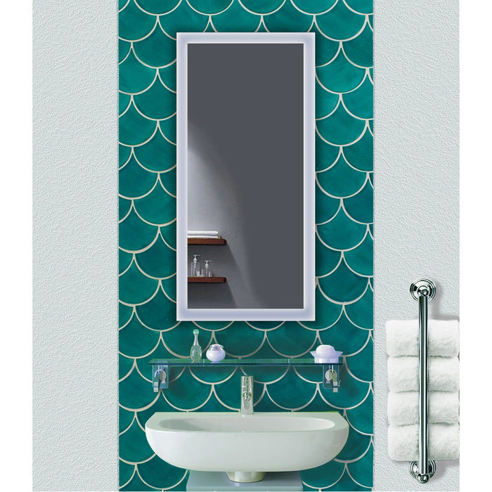 Krugg Bijou 15'' x 30'' LED Bathroom Mirror with Dimmer & Defogger Small Lighted Vanity Mirror Bijou1530