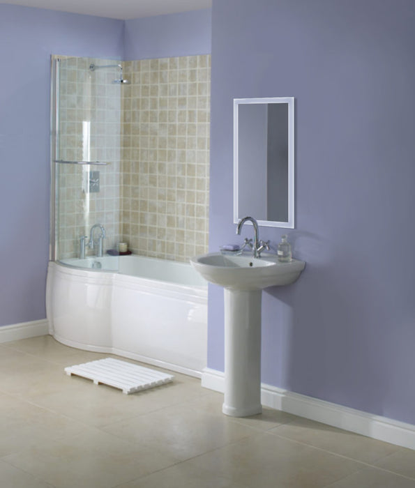 Krugg Bijou 15'' x 30'' LED Bathroom Mirror with Dimmer & Defogger Small Lighted Vanity Mirror Bijou1530