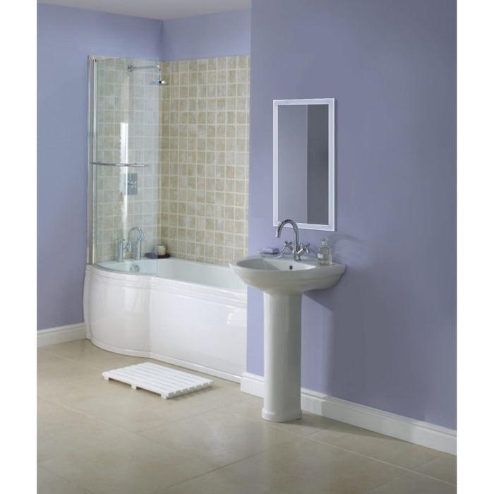 Krugg Bijou 15'' x 30'' LED Bathroom Mirror with Dimmer & Defogger Small Lighted Vanity Mirror Bijou1530