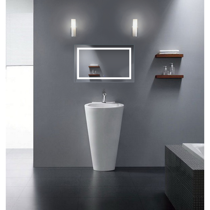 Krugg Icon 20'' X 32 LED Bathroom Mirror with Dimmer & and Defogger Lighted Vanity Mirror