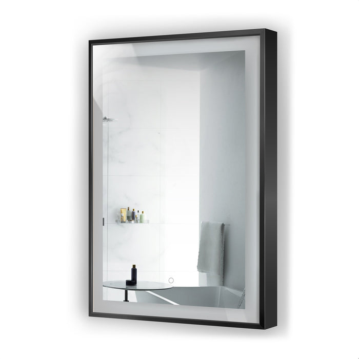 Krugg Soho 24'' x 36'' Black LED Bathroom Mirror Soho2436B