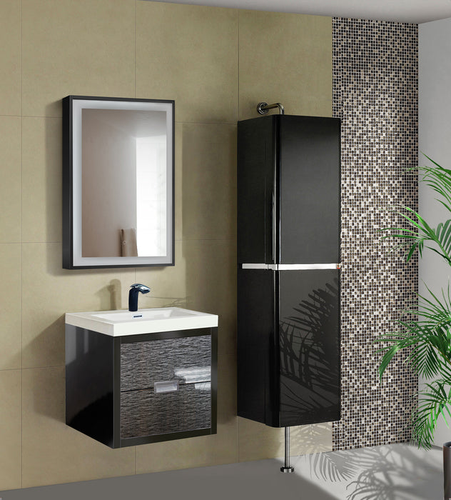 Krugg Soho 24'' x 36'' Black LED Bathroom Mirror Soho2436B