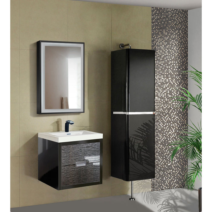 Krugg Soho 24'' x 36'' Black LED Bathroom Mirror Soho2436B