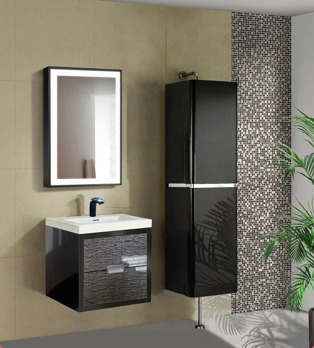 Krugg Soho 24'' x 36'' Black LED Bathroom Mirror Soho2436B