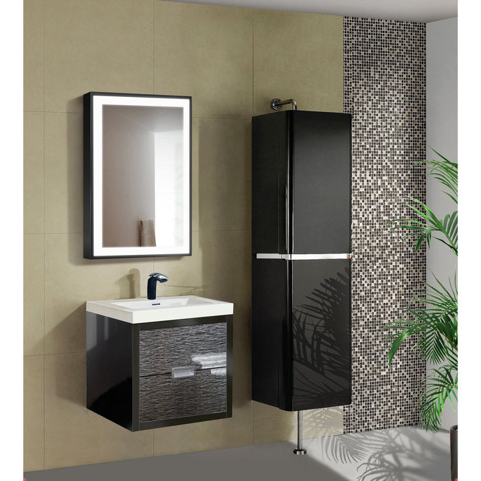 Krugg Soho 24'' x 36'' Black LED Bathroom Mirror Soho2436B