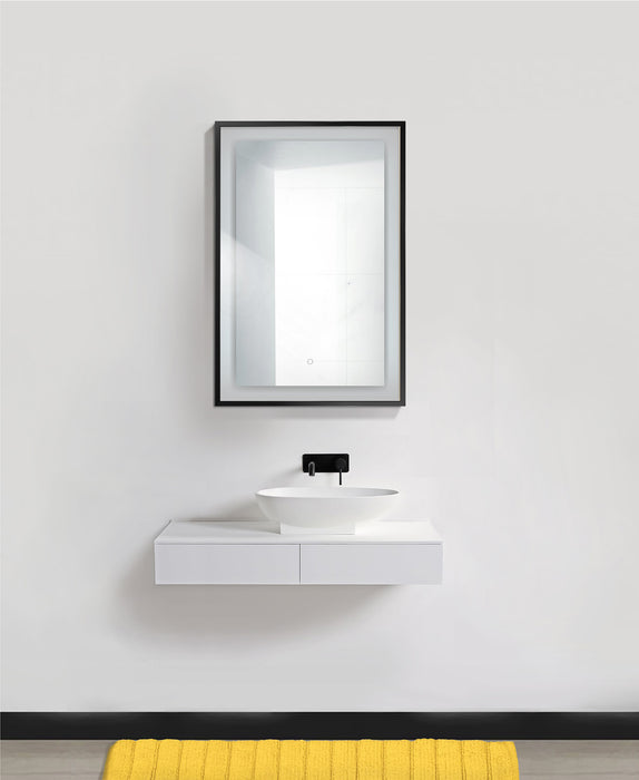 Krugg Soho 24'' x 36'' Black LED Bathroom Mirror Soho2436B