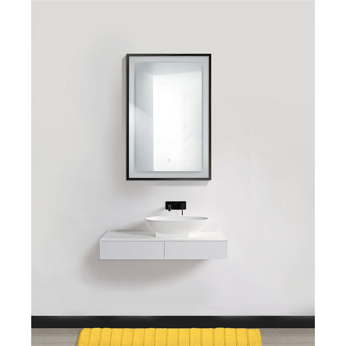Krugg Soho 24'' x 36'' Black LED Bathroom Mirror Soho2436B