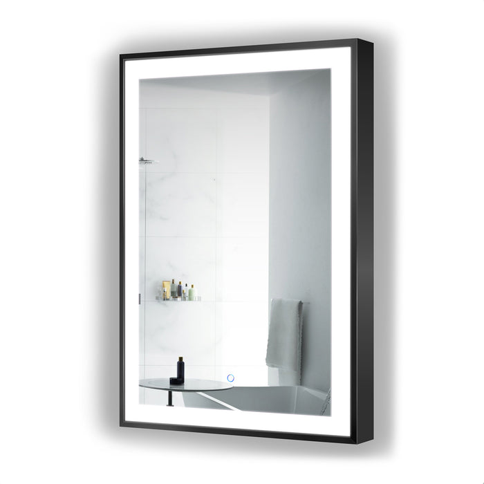 Krugg Soho 24'' x 36'' Black LED Bathroom Mirror Soho2436B