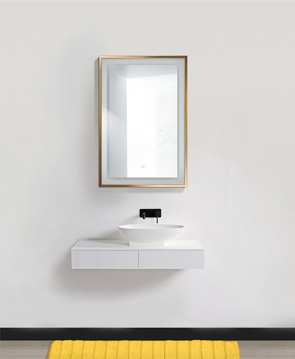 Krugg Soho 24'' x 36'' Gold LED Bathroom Mirror Soho2436G