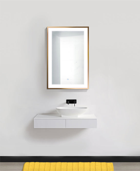 Krugg Soho 24'' x 36'' Gold LED Bathroom Mirror Soho2436G