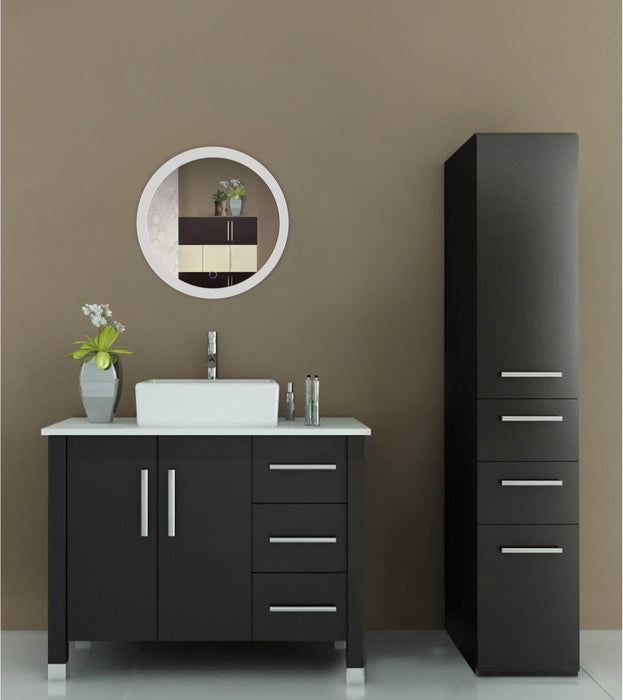 Krugg Sol Round 22'' x 22'' LED Bathroom Mirror with Dimmer & Defogger Sol22