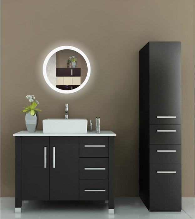 Krugg Sol Round 22'' x 22'' LED Bathroom Mirror with Dimmer & Defogger Sol22