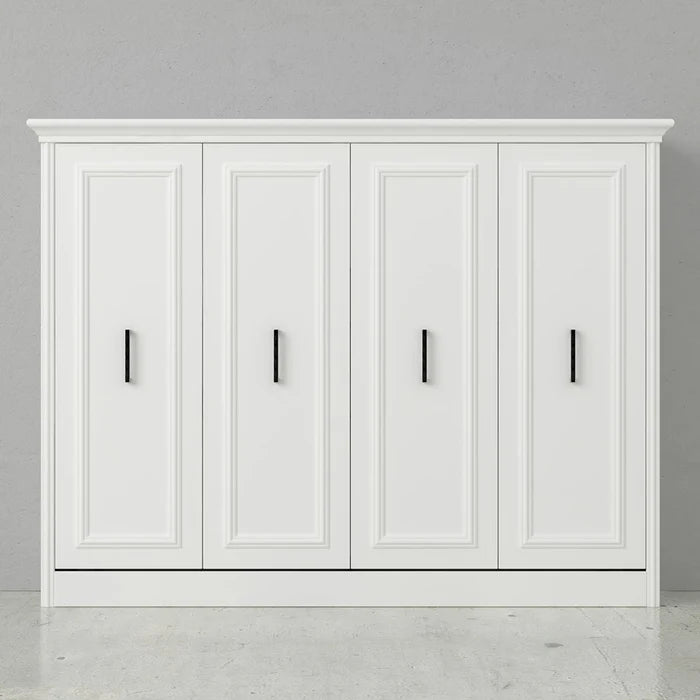 Landscape Murphy Bed, Full Size, White | Leto Muro