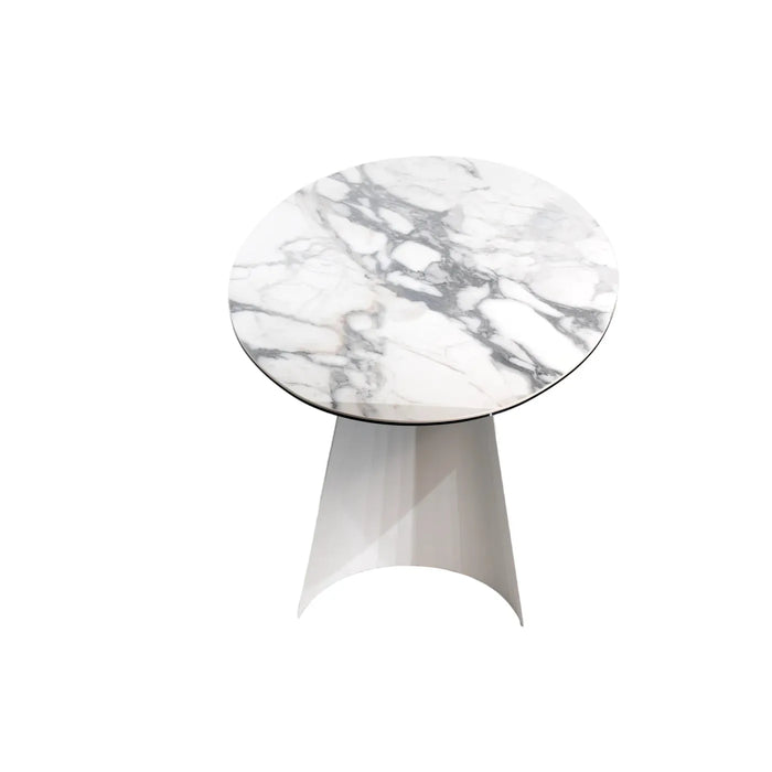 Maxima House Giorgia Dining Table with White Ceramic Top and Metal base DI008