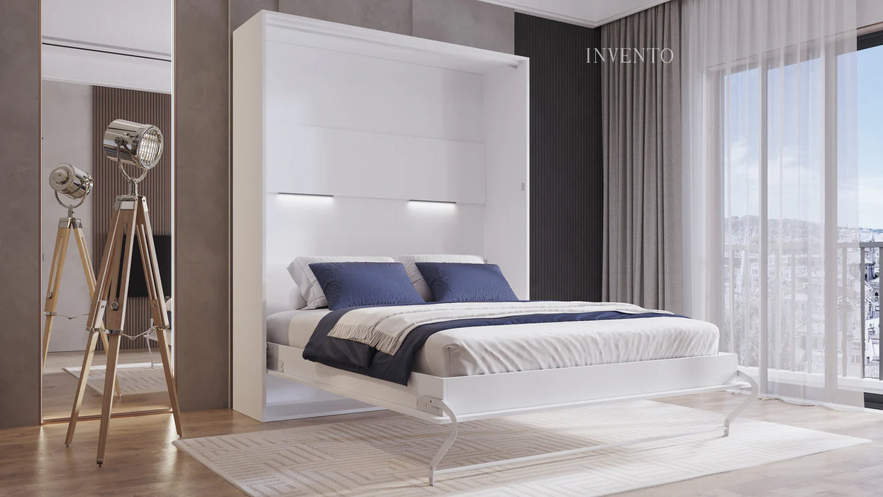 Murphy Bed with LED | European Queen Size | Maxima House Invento INCL-14WW