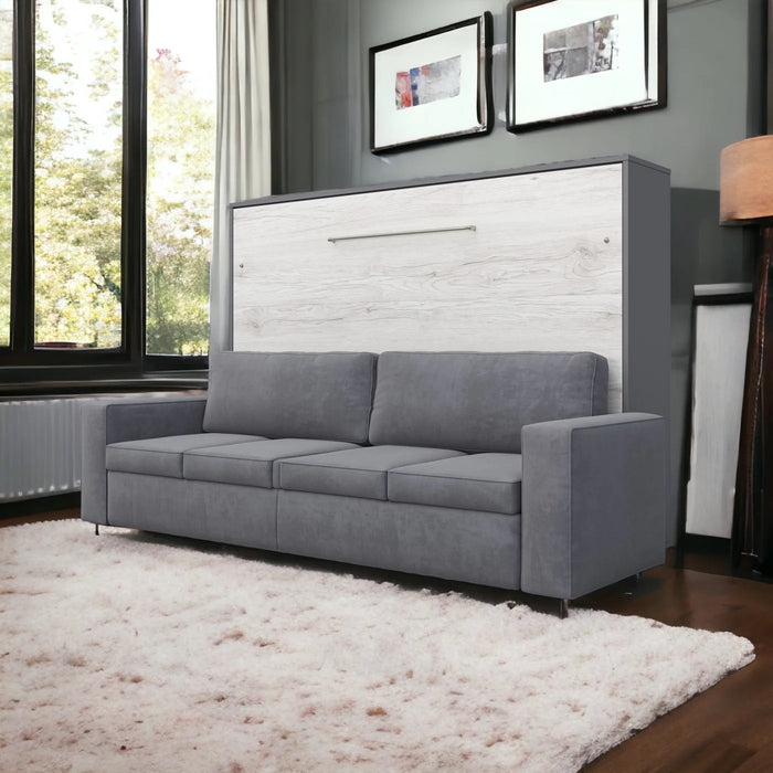 Maxima House Invento Murphy bed with a Sofa Horizontal European Queen Size IN015GW-G -Elegant Home USA