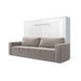 Maxima House Invento Murphy bed with a Sofa Horizontal European Queen Size White/ Beige Sofa IN015W-B-Elegant Home USA