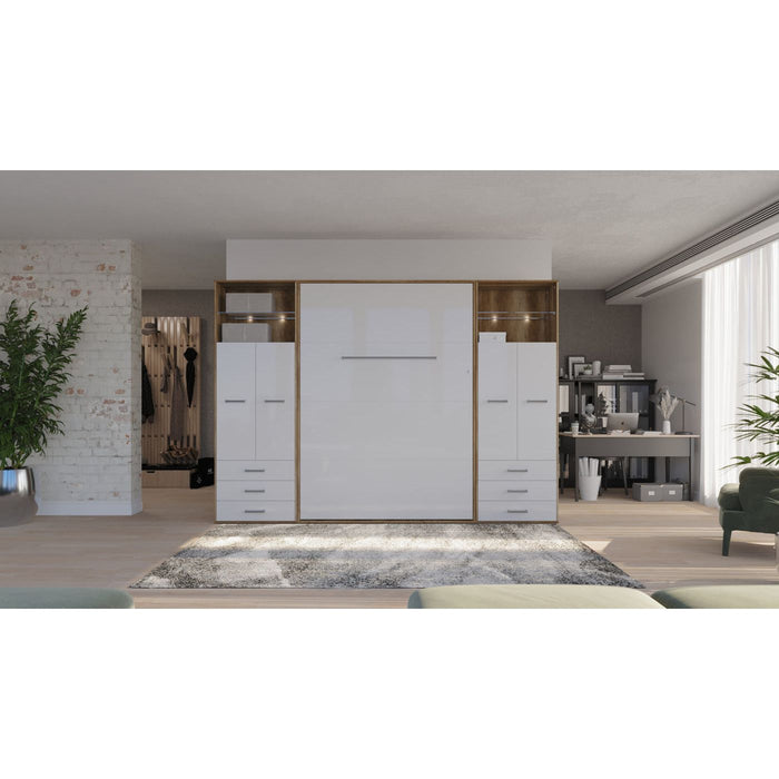 Maxima House Invento Murphy Bed w/ Cabinets | European Queen