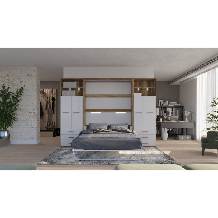 Maxima House Invento Murphy Bed w/ Cabinets | European Queen