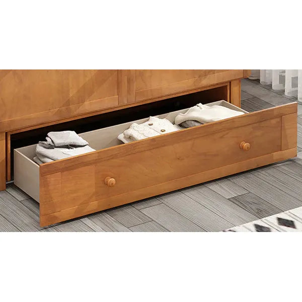 Mjkone Murphy Cabinet Bed Queen Size with Drawers and USB Charging Station