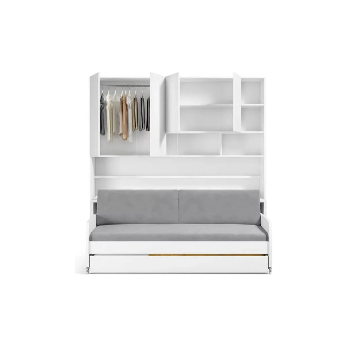 Full/Full XL Eco Compact Sofa Wall Bed & Cabinet System by Multimo Beds