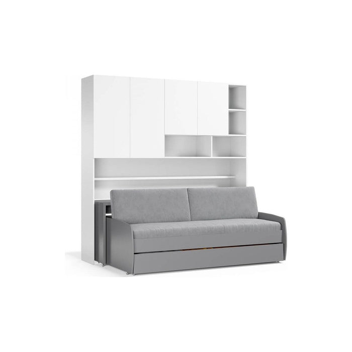 Full/Full XL Eco Compact Sofa Wall Bed & Cabinet System by Multimo Beds