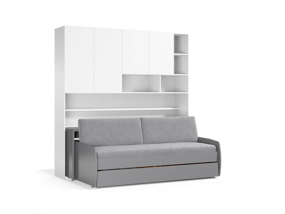 Full/Full XL Eco Compact Sofa Wall Bed & Cabinet System by Multimo Beds