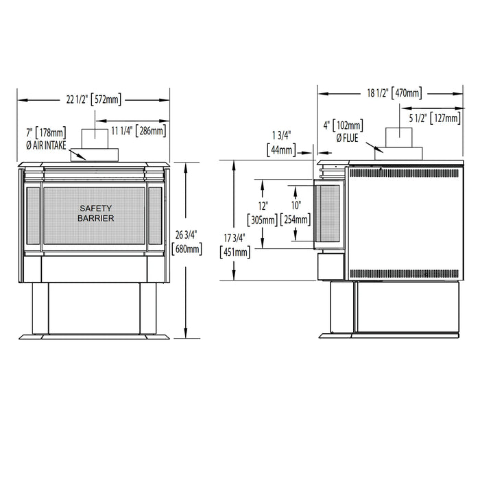 Napoleon Haliburton™ Direct Vent Gas Stove - Millivolt Ignition GDS28-1NSB