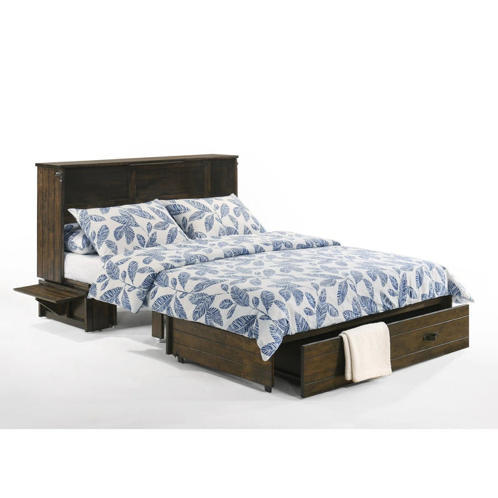 Night and Day Furniture Ranchero Murphy Cabinet Bed, Queen, Wildwood Brown