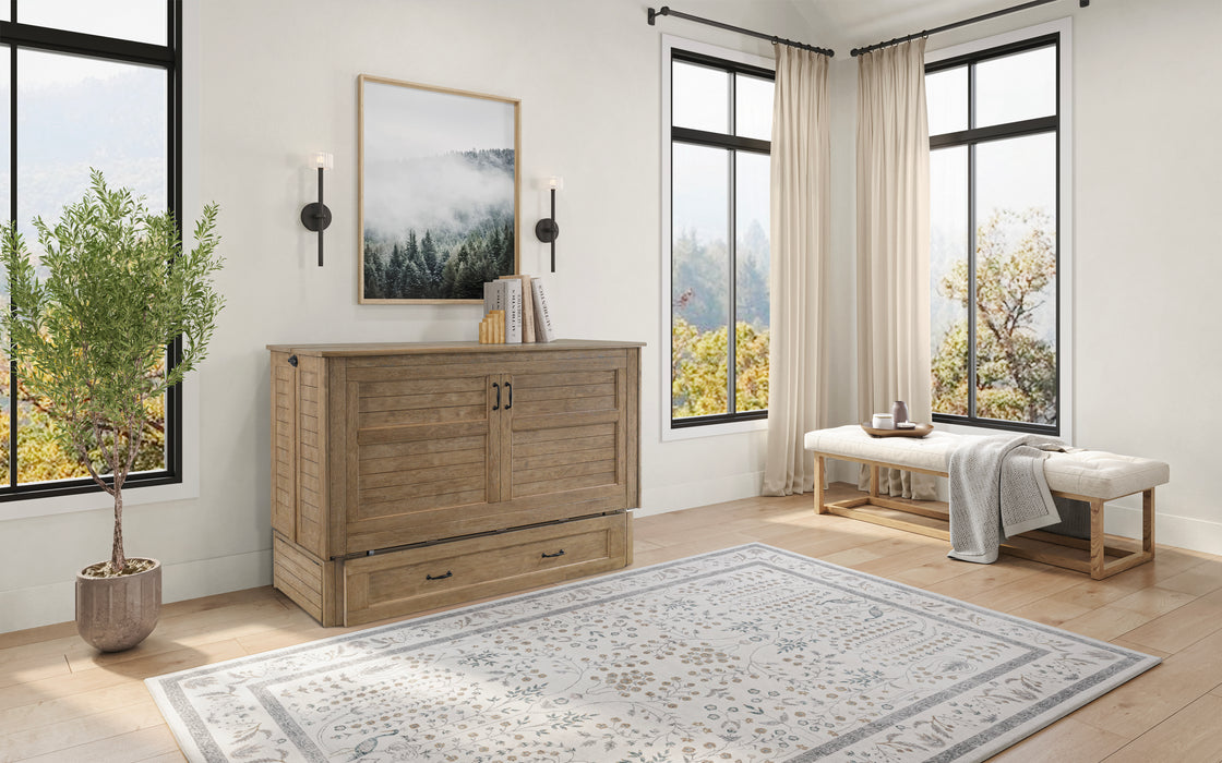 Night and Day Furniture Poppy Murphy Cabinet Bed, Queen, Harvest Brown Finish