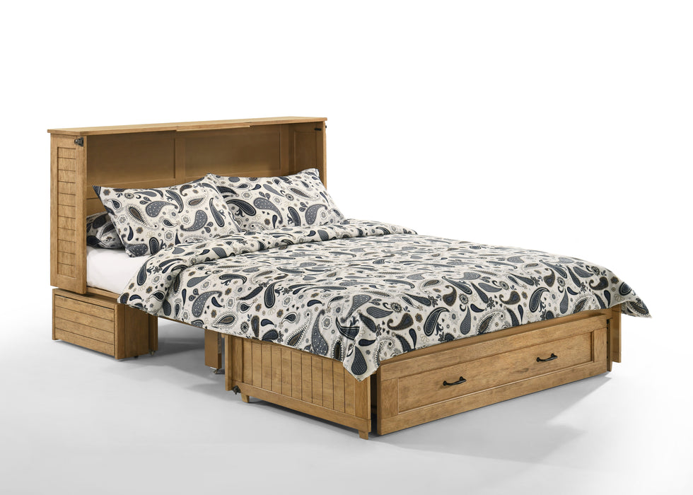 Night and Day Furniture Poppy Murphy Cabinet Bed, Queen, Harvest Brown Finish