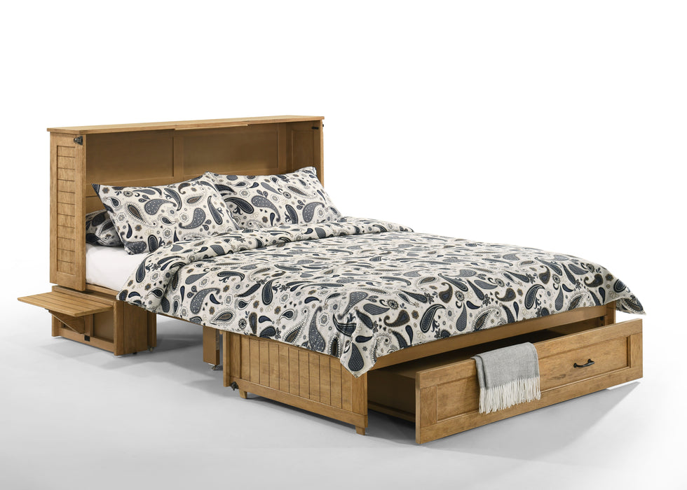 Night and Day Furniture Poppy Murphy Cabinet Bed, Queen, Harvest Brown Finish