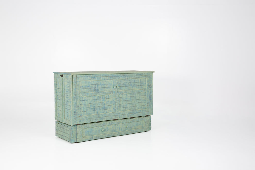 Night and Day Furniture Poppy Murphy Cabinet Bed, Queen, Seafoam Green Finish