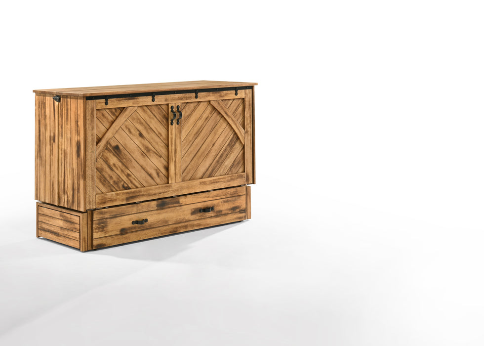 Night and Day Furniture Ranchero Murphy Cabinet Bed, Queen, Bakar