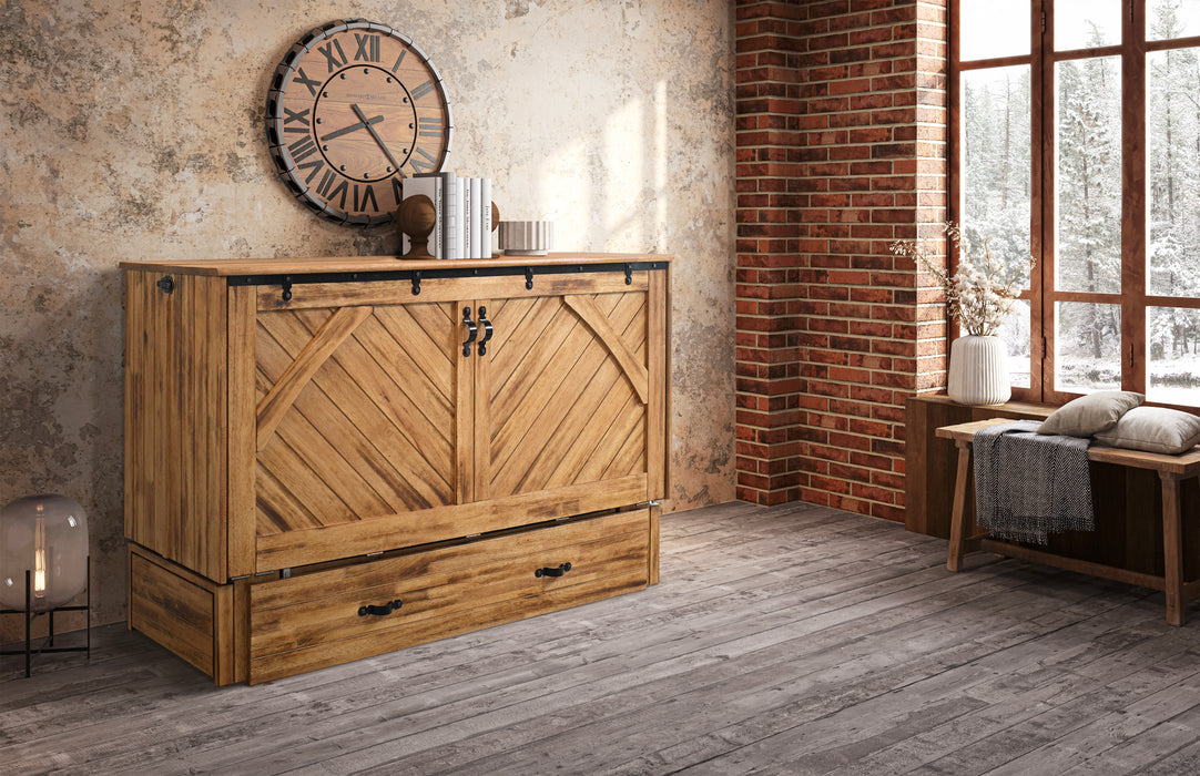 Night and Day Furniture Ranchero Murphy Cabinet Bed, Queen, Bakar