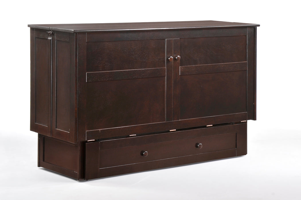 Night and Day Furniture Clover Murphy Cabinet Bed, Queen, Chocolate Finish