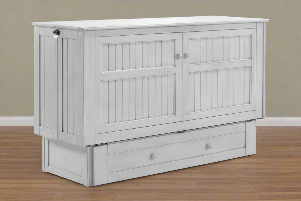 Night and Day Furniture Daisy Murphy Cabinet Bed, Queen, White Finish