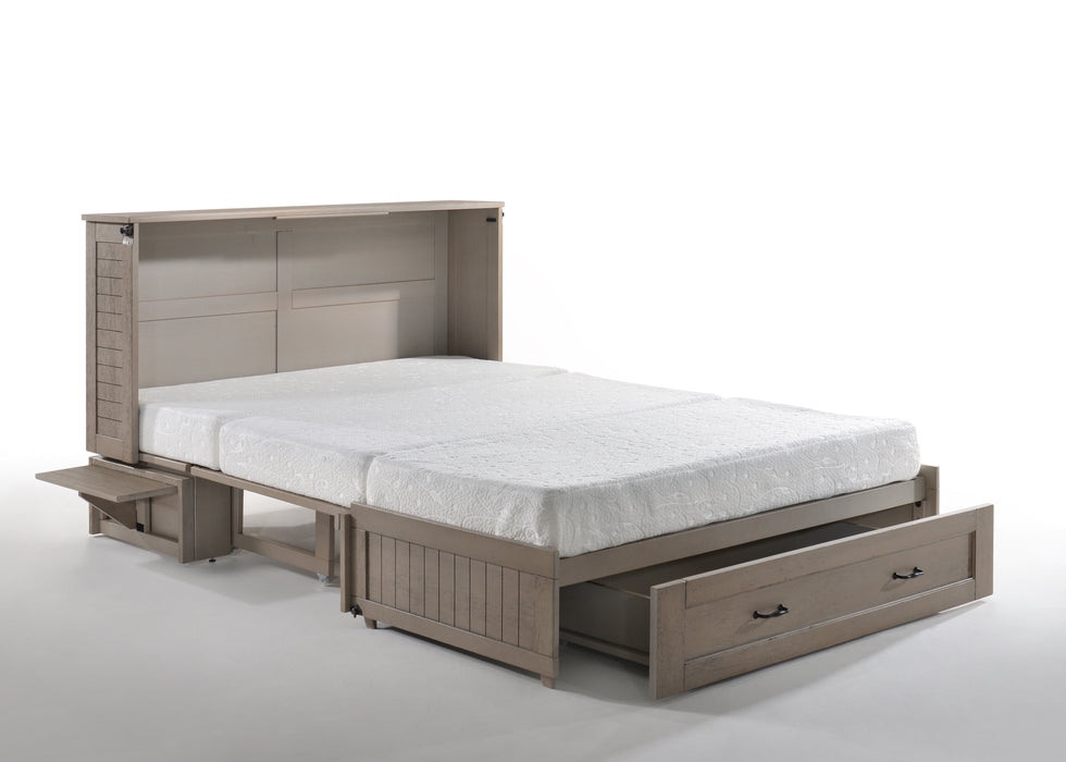 Night and Day Furniture Poppy Murphy Cabinet Bed, Queen, Brushed Driftwood Finish