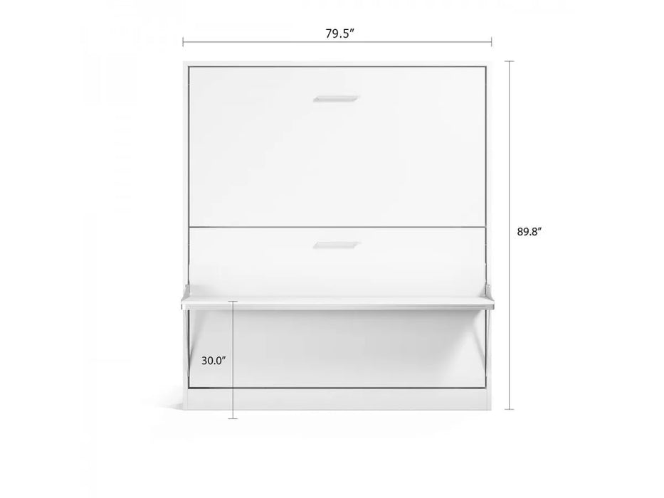 Pensiero Twin Wall Bunk Bed (Murphy-style)  with Desk – Space-Saving Elegance by Multimo Beds