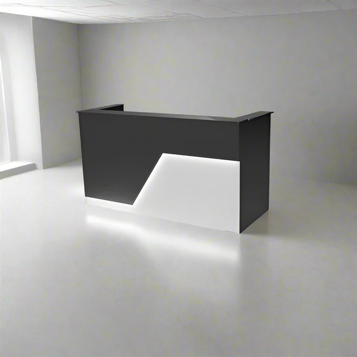 Modern LED Reception Desk – 4‑7 ft Flat‑Pack Pre‑Assembled Commercial Front Counter