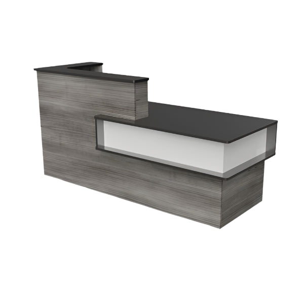 84" Modern Reception Desk – Pre-Assembled Laminate Front Counter for Business Spaces
