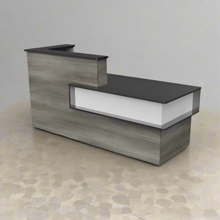 84" Modern Reception Desk – Pre-Assembled Laminate Front Counter for Business Spaces