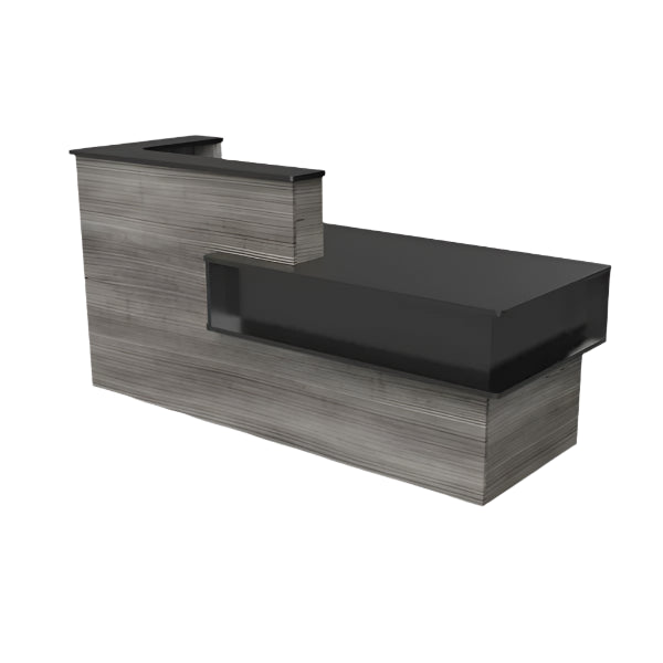 84" Modern Reception Desk – Pre-Assembled Laminate Front Counter for Business Spaces