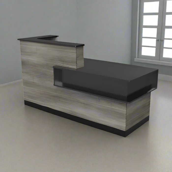 84" Modern Reception Desk – Pre-Assembled Laminate Front Counter for Business Spaces