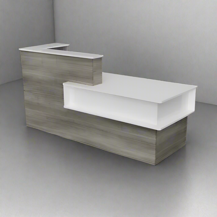84" Modern Reception Desk – Pre-Assembled Laminate Front Counter for Business Spaces