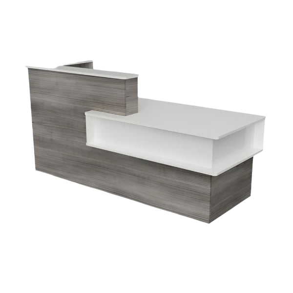 84" Modern Reception Desk – Pre-Assembled Laminate Front Counter for Business Spaces